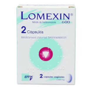 Lomexin 600 mg, capsule molle vaginale - Boite 2 unités