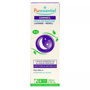 PURESSENTIEL DETENTE Huile de Massage BIO Lavande Neroli aux 6 Huiles Essentielles - Fl/100ml