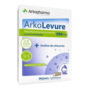 ARKOGELULES ARKOLEVURE 30 Gélules - Saccharomyces boulardii revivifiable 250mg
