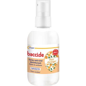 COOPER - Baccide spray anti viral / désinfectant mains & surfaces - fleur d'oranger