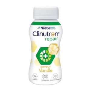 CLINUTREN REPAIR Vanille - Complément Nutritionnel 250 Kcal - Cicatrisation - Lot de 4 - Bouteille/2