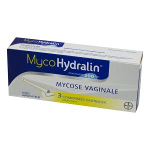 MycoHydralin 3 Comprimés Vaginaux Mycose Vaginale