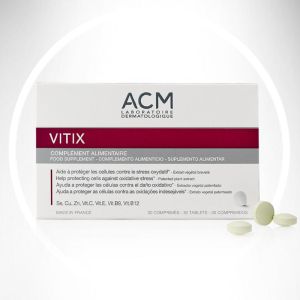 VITIX 30 Comprimés - Complément Alimentaire Stress Oxydatif, Dépigmentation, Vitiligo
