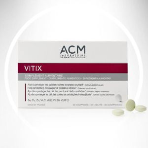 VITIX 30 Comprimés - Complément Alimentaire Stress Oxydatif, Dépigmentation, Vitiligo