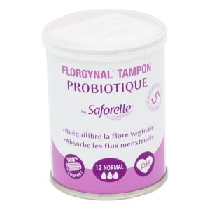 SAFORELLE Florgynal Compact NORMAL Tampon Probiotique SANS Applicateur - Flore Vaginale - Bte/12
