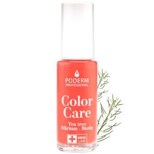 PODERM PROFESSIONAL Color Care Rose Corail 8ml - Vernis à Ongles Tea Tree