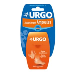 URGO AMPOULES Assortiment 6 Pansements Hydrocolloïdes 3x (6.1 x 2.5 cm) + 3x (7.2 x 4.3 cm)