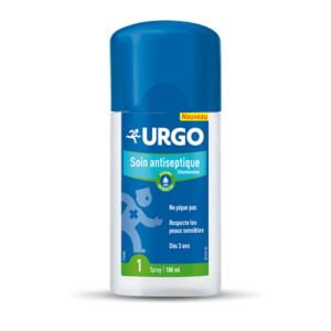 URGO Soin Antiseptique 100ml à la Chlorhexidine - Désinfection, Respecte les Peaux Sensibles