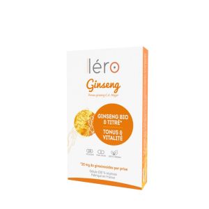LERO Ginseng Bio et Titré 30 Gélules Végétales - Tonus et Vitalité