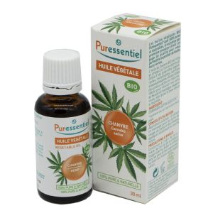 PURESSENTIEL Huile Végétale Bio CHANVRE (Cannabis sativa) 30ml - 100% Pure et Naturelle