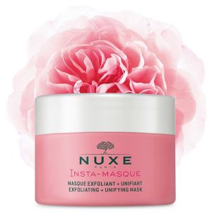 NUXE INSTA Masque Exfoliant + Unifiant - Rose et Macadamia - Toutes Peaux même Sensibles, Pot/50ml