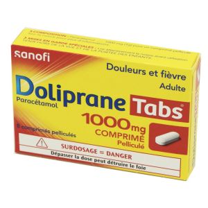 DolipraneTabs 1000 mg, 8 comprimés pelliculés