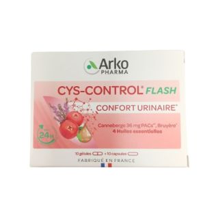 CYS CONTROL Flash 36mg 10 + 10 Gélules - Complément Alimentaire Confort Urinaire