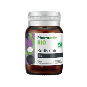 PHARMACTIV BIO Radis Noir 40 Gélules Végétales - Foie, Détox