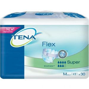 TENA FLEX Super M Medium Hanches de 71 à 102 cm - Change Complet avec Ceinture pour Fuites Urinaires