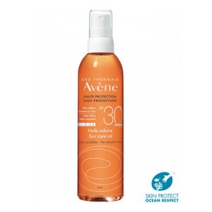 AVENE SOLAIRE - Huile Solaire SPF30 - Peaux Sensibles et Sèches - Non collante spray 200ml