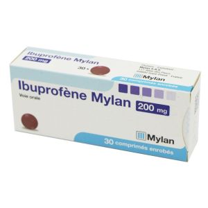 Ibuprofène Mylan 200 mg, 30 comprimés enrobés