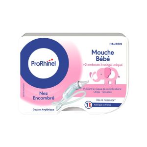 PRORHINEL Mouche Bébé Ergonomique Complet avec Embouts Jetables pour Nourrisson et Enfant jusqu' à 3