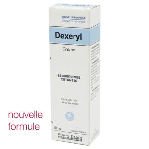 DEXERYL Crème Sécheresses Cutanées 50g Visage et Corps - Dès 1 Mois - Sans Parfum, sans Paraben