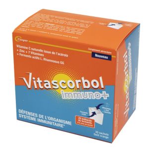 VITASCORBOL Immuno + 30 Sachets DuoCam - Défenses de l' Organisme, Système Immunitaire