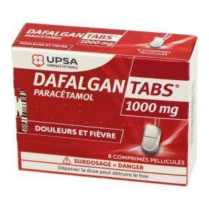 DafalganTabs 1000 mg, 8 comprimés pelliculés