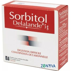 Sorbitol Delalande 5 g, poudre pour solution buvable - 20 sachets 5 g