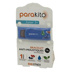 PARAKITO JUNIOR Bracelet BASKET - Bracelet Anti Moustiques Rechargeable - Enfant + 3 Ans - Bte/1