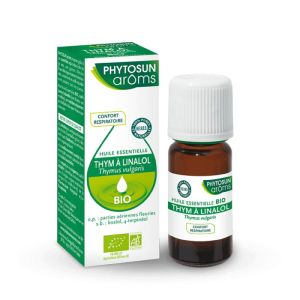 Huile Essentielle Bio THYM A LINALOL - Thymus vulgaris - Fl/5ml - PHYTOSUN AROMS