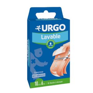 URGO LAVABLE 10 Bandes à Découper 10 x 6cm - Protection des Plaies Superficielles