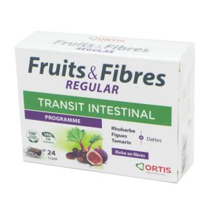 ORTIS Transit Intestinal Fruits et Fibres Transit Facile Cubes - Complément Alimentaire Favorisant l