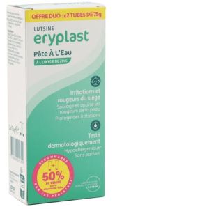 LUTSINE ERYPLAST Pâte à l'Eau à l'Oxyde de Zinc (2X75G)