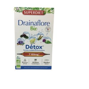 Drainaflore bio detox dépuratives 20 ampoules - 3428881226000