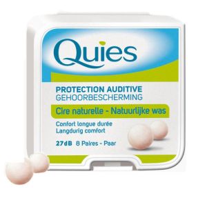 QUIES CIRE NATURELLE Bouchon Auriculaire Antibruit 8 paires