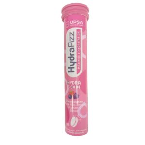 UPSA - HydraFizz, Maximise l'hydatation , HYDRA +SKIN - Gout Fruit Rouge - BTE/16