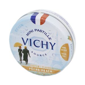 VICHY SOURCE Mini Pastilles sans Sucre 40g - Parfum Pêche