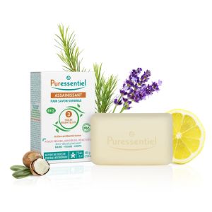 PURESSENTIEL ASSAINISSANT BIO Pain Savon Surgras 100g - Peaux Sèches, Sensibles, Réactives