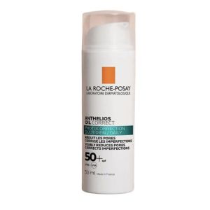 ANTHELIOS Oil Correct Crème Solaire Matifiante SPF50+ 50ml - Peaux Sensibles Grasses à Imperfections