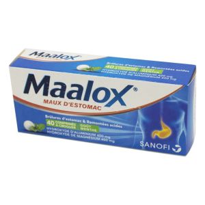 Maalox Menthe, 40 comprimés à croquer