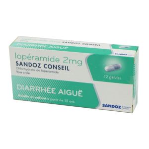 Lopéramide Sandoz Conseil 2 mg, 12 gélules