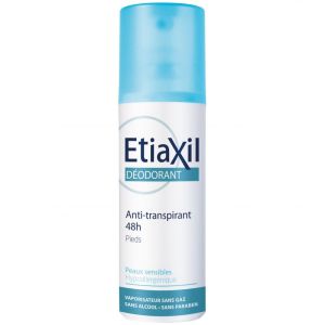 ETIAXIL Déodorant Anti Transpirant 48H Pieds - Hygiène Quotidienne des Pieds, Transpiration - Pour P