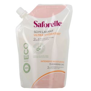 SAFORELLE 400ml Soin Lavant Ultra Hydratant RECHARGE - Sécheresse Intime - Bardane, Aleo Vera