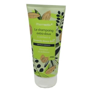 PHARMACTIV le Shampoing Extra Doux 200ml - Cheveux Normaux - Extrait d' Amande Douce Bio