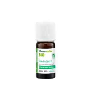 PHARMACTIV BIO Ravintsara (Cinnamomum camphora) Huile Essentielle 10ml - 100% Pure et Naturelle