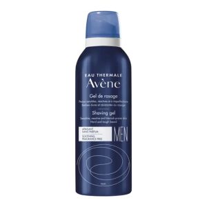 AVENE MEN Gel de Rasage 150ml - Peaux Sensibles, Réactives et à Imperfections - Barbes Dures