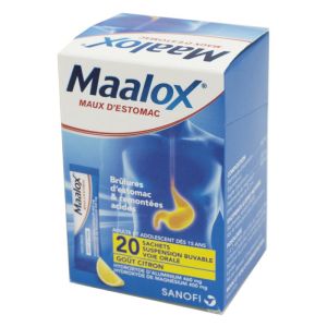 Maalox Citron, suspension buvable - 20 sachets