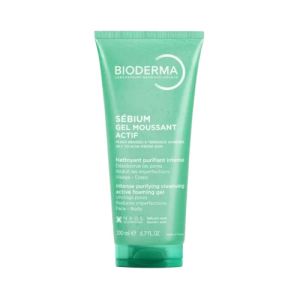 BIODERMA Sébium Gel Moussant Actif 200ml - Peaux grasses à Tendance Acnéique