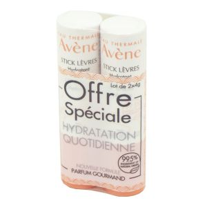 AVENE Stick Lèvres Hydratant Lot de 2x 4g - Hydratation Lèvres Sèches à Très Sèches