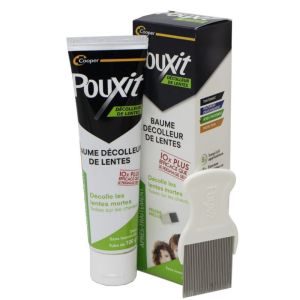 POUXIT Baume Décolleur de Lentes 100g + Peigne - Décolle les Lentes Mortes sur les Cheveux