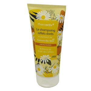 PHARMACTIV le Shampoing Reflets Dorés 200ml - Cheveux Blonds - Extrait de Camomille Bio