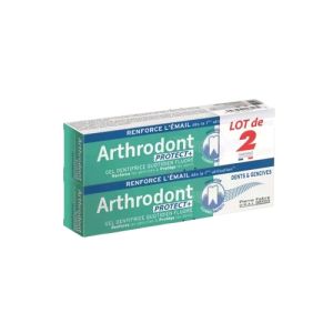 ARTHRODONT PROTECT 2x 75ml Dents et Gencives - Gel Dentifrice (Fluorinol, Acide Glycyrrhétinique)